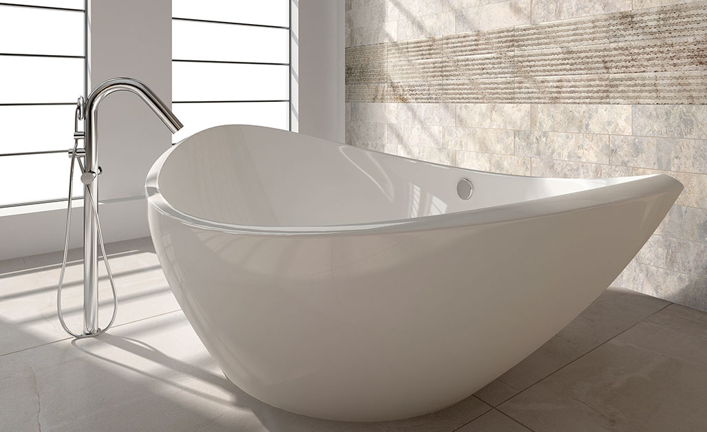 Stylische Fliesen für das Bad.